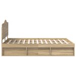 vidaXL Cadre de lit Chêne Sonoma 150 x 200 cm Pin massif