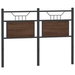 vidaXL Tête de lit chêne marron 120 cm bois d'ingénierie et acier