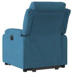 vidaXL Fauteuil inclinable électrique bleu velours