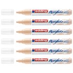 Marqueur Acrylique 5100 Beige chaud Pointe Moyenne 2-3 mm x 6 EDDING