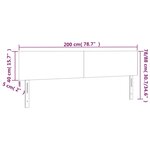 vidaXL Tête de lit à LED Taupe 200x5x78/88 cm Tissu