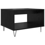 vidaXL Table basse Chêne noir 60 x 50 x 40 cm Bois d'ingénierie