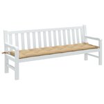 vidaXL Coussin de banc de jardin beige mélangé 200x50x7 cm tissu