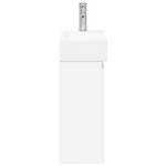vidaXL Meuble de salle de bain avec robinet Blanc 45 5 x 22 5 x 84 cm