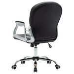 Chaise fauteuil siège de bureau informatique étude pivotante similicuir noir 02_0024055