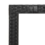 vidaXL Ensemble de bistro de jardin 7 Pièces coussins noir poly rotin