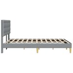 vidaXL Cadre de lit avec tête de lit Gris clair 140 x 190 cm Tissu