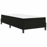 vidaXL Lit boxspring avec matelas Noir 100 x 210 cm Velours