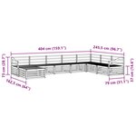 vidaXL Ensemble de canapés d'extérieur 8 pc Naturel
