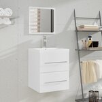 vidaXL Armoire de salle de bain avec miroir Blanc 41x38 5x48 cm