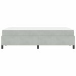 vidaXL Cadre de lit Blanc  gris clair et blanc 120 x 200 cm Velours