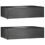 vidaXL Housses de salon de jardin 2 Pièces 16 œillets rectangulaire