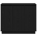 Buffet vidaXL avec LED en chêne noir 90x32x75 cm en bois d'ingénierie