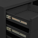 Armoire de bureau avec étagère réglable rangement 90 x 40 x 102 cm design moderne en acier anthracite 02_0046906