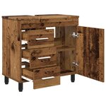 vidaXL Unité de vanité de salle de bain Bois ancien 60 x 35 x 60 cm