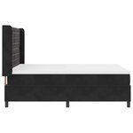 vidaXL Lit à Ressorts avec Matelas LED Noir 160 x 200 cm Velours