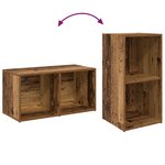 vidaXL Ensemble meuble TV 4 Pièces Bois ancien 37 x 35 x 72 cm