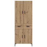 vidaXL Haut Armoire Montage mural Chêne artisanal 69 5 x 34 x 180 cm