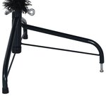 vidaXL Demi sapin de Noël artificiel avec support Noir 180 cm PVC
