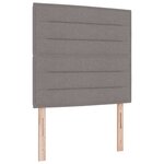 vidaXL Cadre de lit avec tête de lit Taupe 90 x 190 cm tissu