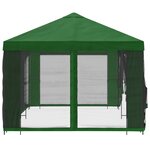 vidaXL Gazebo avec murs latéraux 6 x 3 m Vert Polyester et Acier 190