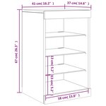 vidaXL Buffet avec lumières LED chêne fumé 41x37x67 cm