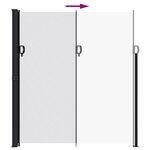 vidaXL Auvent latéral rétractable blanc 220x300 cm