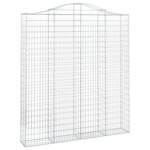 vidaXL Panier de gabions arqué 200x30x220/240 cm Fer galvanisé