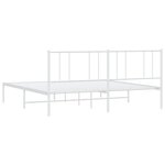 vidaXL Cadre de lit métal sans matelas et tête de lit blanc 193x203 cm
