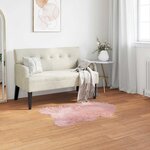 vidaXL Tapis en fausse Tafalla Rose 80 x 120 cm Polyester
