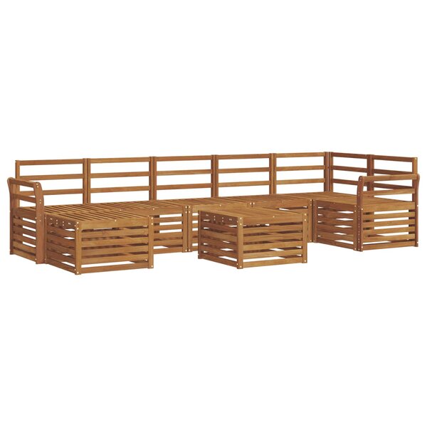 vidaXL Ensemble de canapés d'extérieur 8 pc Naturel