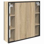vidaXL Armoire Miroir de Salle de Bain Beige 60 x 16 x 60 cm