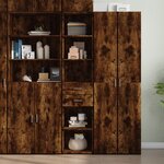 vidaXL Buffet haut chêne fumé 40x42 5x185 cm bois d'ingénierie