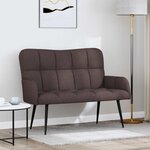 vidaXL Sofa 2 places Marron foncé 115 x 61 x 87 cm Tissu