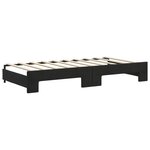 vidaXL Lit de jour avec gigogne et matelas noir 90x190 cm velours
