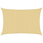 vidaXL Voile d'ombrage sable 3 5x2 5 m 100   polyester oxford