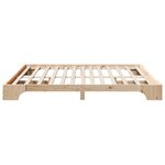 vidaXL Cadre de lit Naturel 200 x 200 cm Pin massif