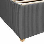 vidaXL Cadre de lit avec matelas Gris foncé 140 x 200 cm tissu
