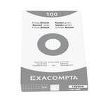Étui De 100 Fiches - Bristol Quadrillé 5x5 Non Perforé 125x200mm - Blanc - X 12 - Exacompta