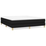 vidaXL Cadre de lit Noir 180 x 200 cm Tissu