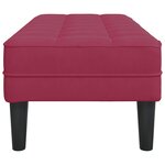 vidaXL Banc Rouge vin 113x57x39 cm en velours