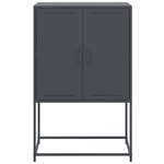 vidaXL Buffet haut anthracite 68 5x38 5x107 cm acier
