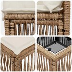 vidaXL Ensemble de canapé de jardin 11 Pièces Beige polyrotin