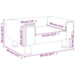 vidaXL Canapé pour enfants crème 50x40x26 5 cm velours