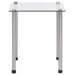 vidaXL Tables gigognes 3 Pièces Transparent Verre trempé