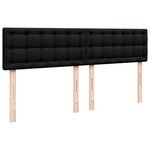 vidaXL Sommier à lattes de lit avec matelas Noir 200x200 cm Tissu