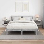 vidaXL Table de chevet 2 Pièces Gris Sonoma 40 x 30 x 25 cm