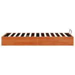 vidaXL Cadre de lit ottoman avec rangement Brun Ciré 120 x 190 cm