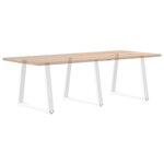 vidaXL Pieds de table à manger en forme de V  3 pièces  blanc  80 x (72-73 3) cm  acier