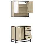 vidaXL Ensemble de meubles de salle de bain 2 Pièces chêne sonoma